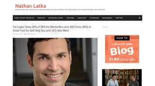 
                            10. Tai Lopez Owns 50% of $89/mo MentorBox.com, 800 Units, $80k In ...