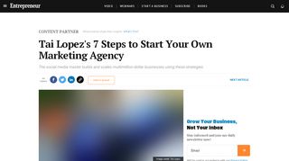 
                            6. Tai Lopez's 7 Steps to Start Your Own Marketing Agency - Entrepreneur