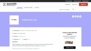 
                            9. Taidii Pte Ltd | ZoomInfo.com