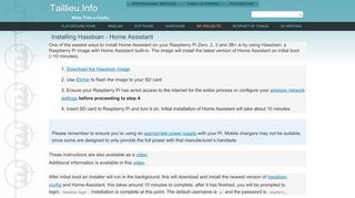 
                            12. Taillieu.Info - Installing Hassbian - Home Assistant