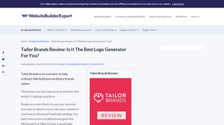 
                            6. Tailor Brands Review (Feb 19) | Get Your Brand Logo Today