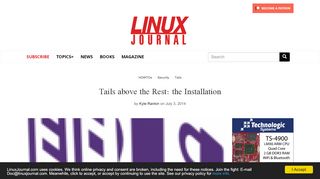 
                            11. Tails above the Rest: the Installation | Linux Journal