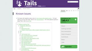
                            2. Tails - Known issues