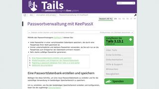 
                            10. Tails - Passwortverwaltung mit KeePassX