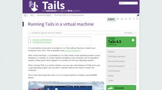 
                            2. Tails - Running Tails in a virtual machine