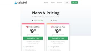 
                            4. Tailwind Pricing for Bloggers and Small Businesses