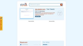 
                            9. tais.takaful.com - Tais Takaful. - STSoftware Whois