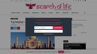 
                            9. Taj Mahal – A Symbol of Love | Search of Life