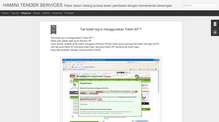 
                            10. Tak boleh log in menggunakan Token EP - hamini tender ...