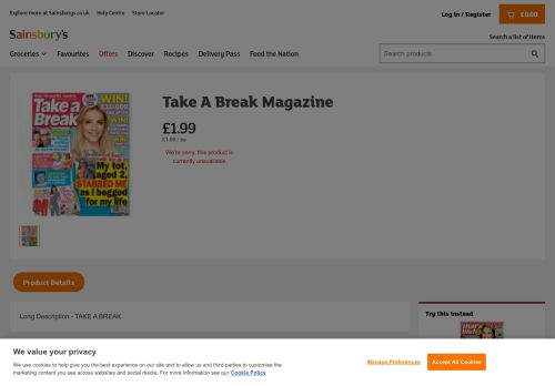 
                            11. Take A Break Magazine | Sainsbury's