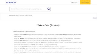 
                            2. Take a Quiz (Student) – Edmodo Help Center