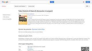 
                            9. Take Control of Users & Accounts in Leopard - Resultado da pesquisa de livros do Google