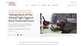 
                            5. Taking Stock of the Global Fight Against Illicit Financial Flows | Council ...