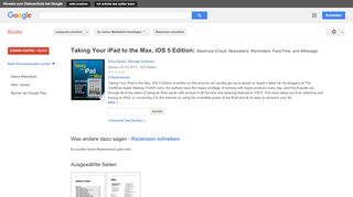 
                            7. Taking Your iPad to the Max, iOS 5 Edition: Maximize iCloud, ... - Google Books-Ergebnisseite