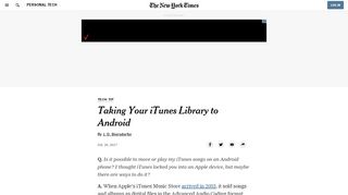 
                            13. Taking Your iTunes Library to Android - The New York Times