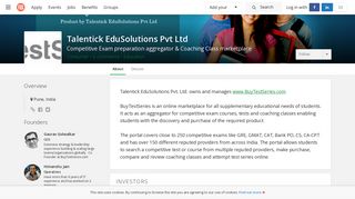 
                            12. Talentick EduSolutions Pvt Ltd | F6S