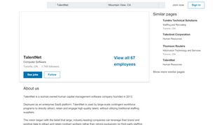 
                            10. TalentNet Inc. | LinkedIn