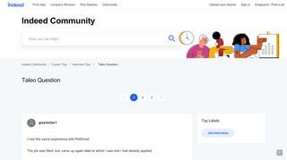 
                            7. Taleo Question - Job Interviews | Indeed.com