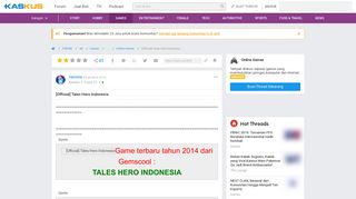 
                            11. Tales Hero Indonesia | KASKUS