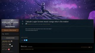 
                            9. Taliyah Login Screen music songs who's the maker - Boards - League ...