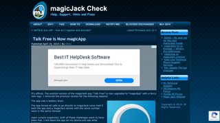 
                            10. Talk Free is Now magicApp | magicJack Check