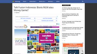 
                            12. Talk Fusion Indonesia: Bisnis MLM atau Money Game?