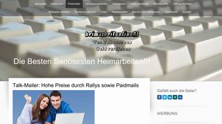
                            10. Talk-Mailer: Hohe Preise durch Rallys sowie Paidmails - Nebenjobs ...