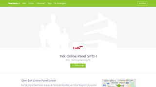 
                            13. Talk Online Panel GmbH: Karrierechancen, Kontaktdaten, Fotos ...