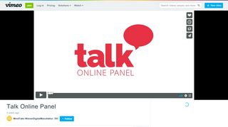 
                            9. Talk Online Panel on Vimeo