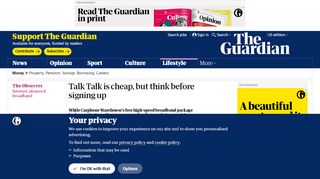 
                            9. Talk Talk is cheap, but think before signing up | Money | The Guardian