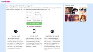 
                            3. Talk to Strangers, Free Chat Without Registration - ChatBlink.com