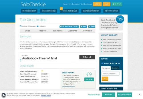 
                            3. Talk Xtra Ltd - Irish Company Info and Credit Scores - SoloCheck