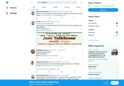
                            13. #talkfever hashtag on Twitter