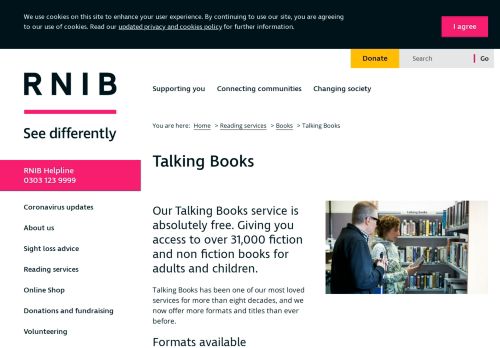 
                            13. Talking Books - RNIB - See differently
