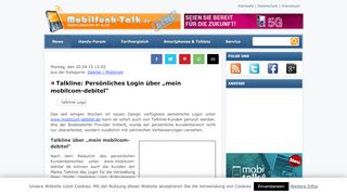 
                            4. Talkline: Persönliches Login über “mein mobilcom-debitel” › Mobilfunk ...