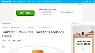 
                            13. Talkster Offers Free Calls for Facebook Users - Mashable