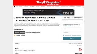 
                            7. TalkTalk deactivates hundreds of email accounts after legacy spam ...