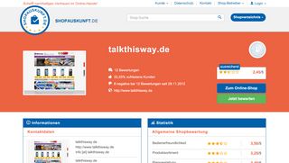 
                            10. talkthisway.de: Erfahrungen, Bewertungen, Meinungen