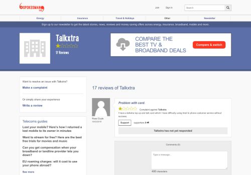 
                            5. Talkxtra Complaints, Reviews and Comparison - A Spokesman Said