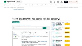 
                            8. Tallink Silja Line.Who has booked with this company? - Helsinki ...