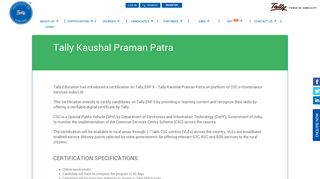 
                            9. Tally Kaushal Praman Patra - Tally Education