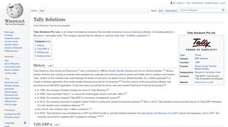 
                            5. Tally Solutions - Wikipedia