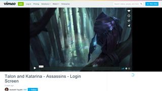 
                            8. Talon and Katarina - Assassins - Login Screen on Vimeo