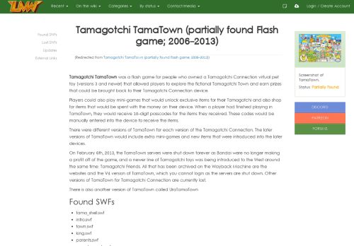 
                            11. Tamagotchi TamaTown (partially found flash game; 2006-2013 ...