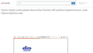 
                            5. Tämän ohjeen avulla pääset alkuun Elisa Toimisto 365 palvelun ...