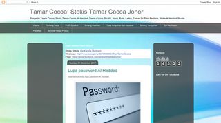 
                            5. Tamar Cocoa: Stokis Tamar Cocoa Johor: 2017