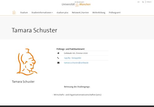 
                            6. Tamara Schuster — Studium - Universität der Bundeswehr München