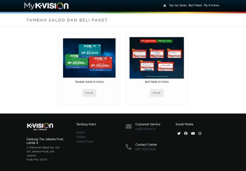 
                            5. Tambah Saldo dan Beli Paket - K-Vision