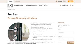 
                            10. Tambur - portalen för smartare tillträden - UC