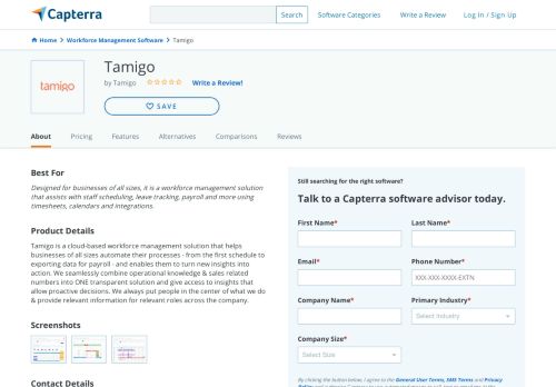 
                            11. Tamigo Reviews and Pricing - 2019 - Capterra